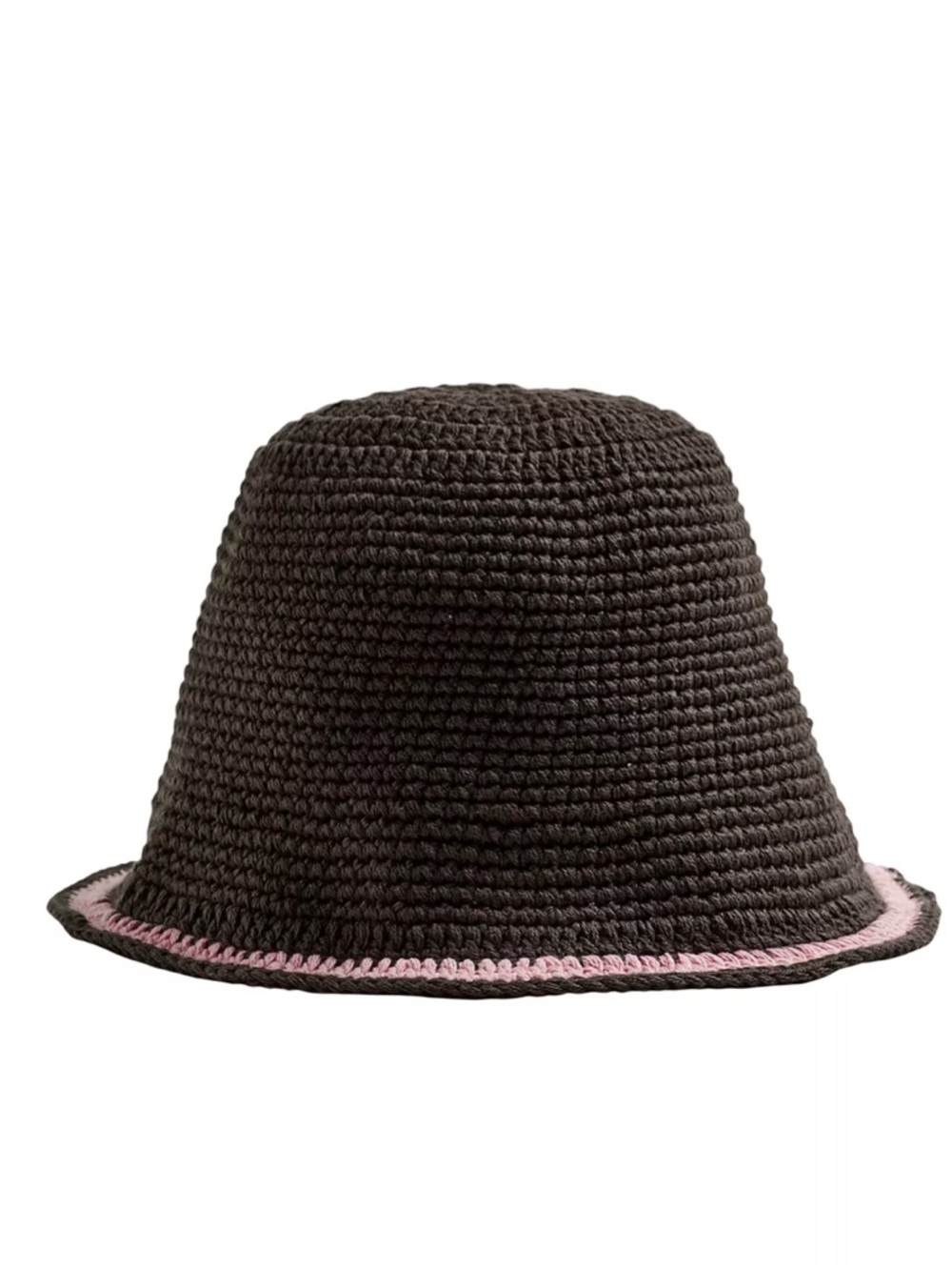 Zara Crochet band  hat , brown pink - Picture 2 of 3